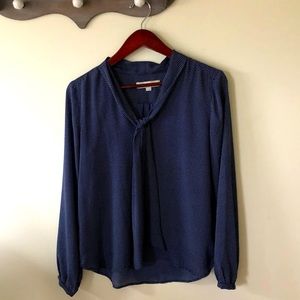 LOFT Navy Blue Long Sleeve Top